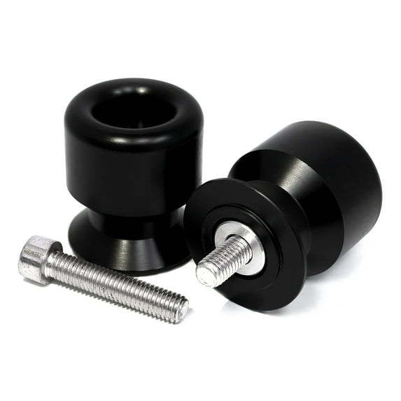 Krator Swingarm Spools Sliders Compatible with Honda / Suzuki / Kawasaki / Ducati CBR 600 954 1000 RR GSXR 600 750 1000 1300 SV650 Black