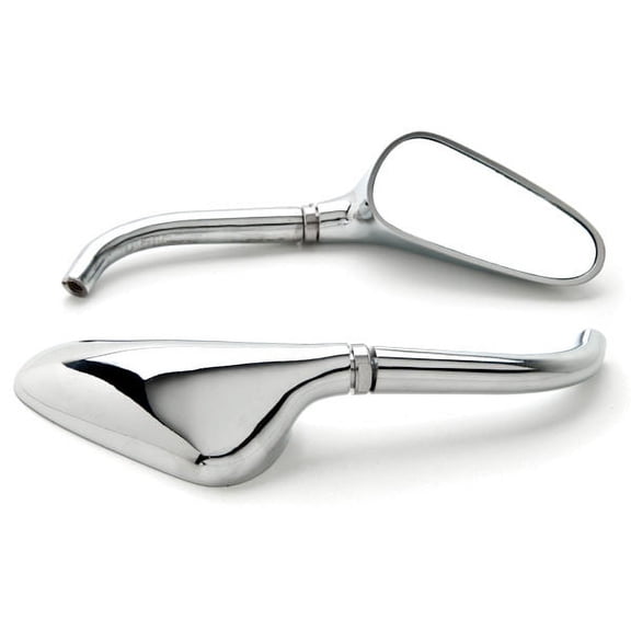 Krator Universal Custom Chrome Motorcycle Golf Club Mirrors - Free Adapters Mirrors Compatible with Most Harley Davidsons, Suzuki, Honda, Kawasaki Cruisers