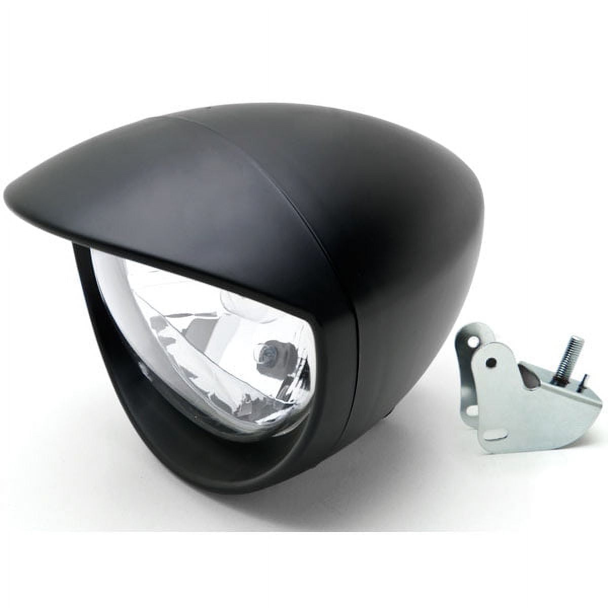 Krator Universal Motorcycle Headlight Lamp Light Black Custom