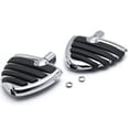 thumbnail image 1 of Krator Wing Style Front Foot Peg Foot Rests Chrome Compatible with Suzuki / Honda / Can-Am Boulevard Chrome Motorcycle Wing Foot Pegs Footrests L+R, 1 of 3
