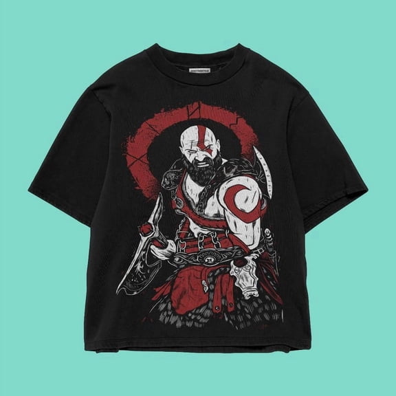 Kratos Bold Warrior Graphic Tee, Gamer Shirt, Video Game Apparel, Unique Gift, Unisex Heavy Cotton Tee