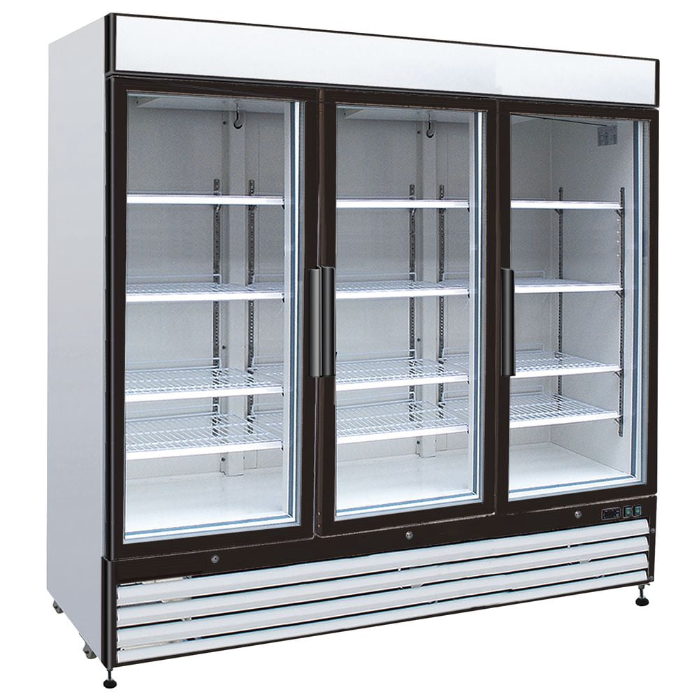 Kratos Freezer Merchandiser, 3Door, Swing, White 81W x 32"D x 79 1/2