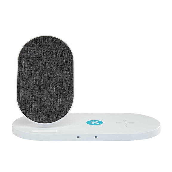 Kratos Power Dual Pad 10W Fast Wireless Charger with Fabric Stand