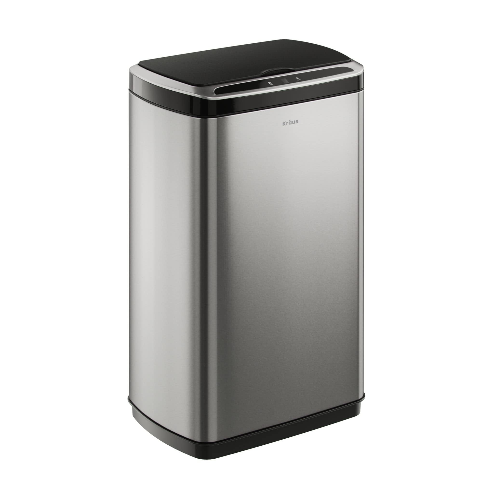 Kraus 13 gal Touchless Motion Sensor Trash Can in Stainless Steel ...