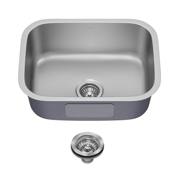 KRAUS Premier 23” Undermount Single Bowl 18-Gauge Stainless Steel Kitchen Sink