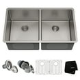 thumbnail image 1 of KRAUS Standart Pro 33" Undermount 50/50 Double Bowl 16 Gauge Stainless Steel Kitchen Sink, 1 of 8