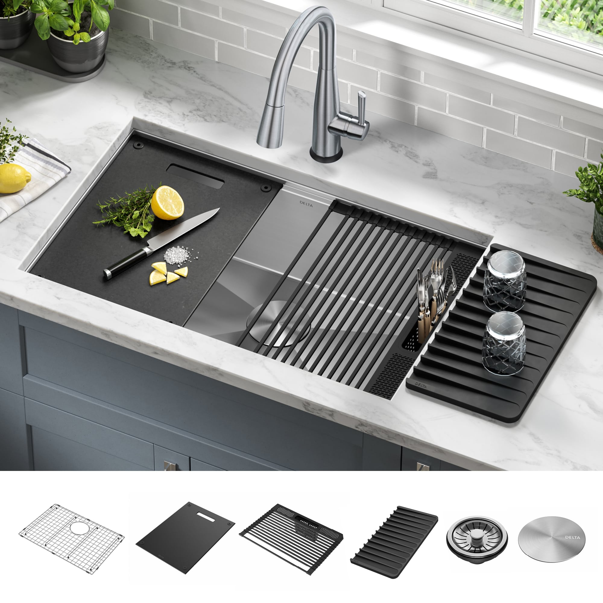 Kraus 95B931-30S-SS Stainless Steel 33" Rectangular Undermount Sink