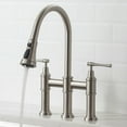 thumbnail image 1 of Kraus Allyn™ Transitional Bridge Kitchen Faucet with Pull-Down Sprayhead in Spot Free Stainless Steel, 1 of 13