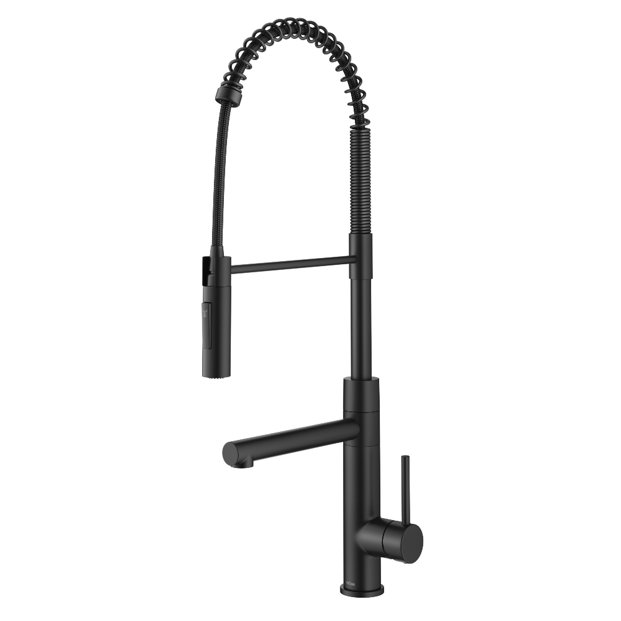 Matte Black Commercial Style Pull-Down Kitchen Faucet with Pot Filler