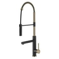 thumbnail image 1 of Kraus Artec Pro Commercial Style Pull-Down Single Handle Kitchen Faucet with Pot Filler in Spot Free Antique Champagne Bronze / Matte Black, 1 of 17