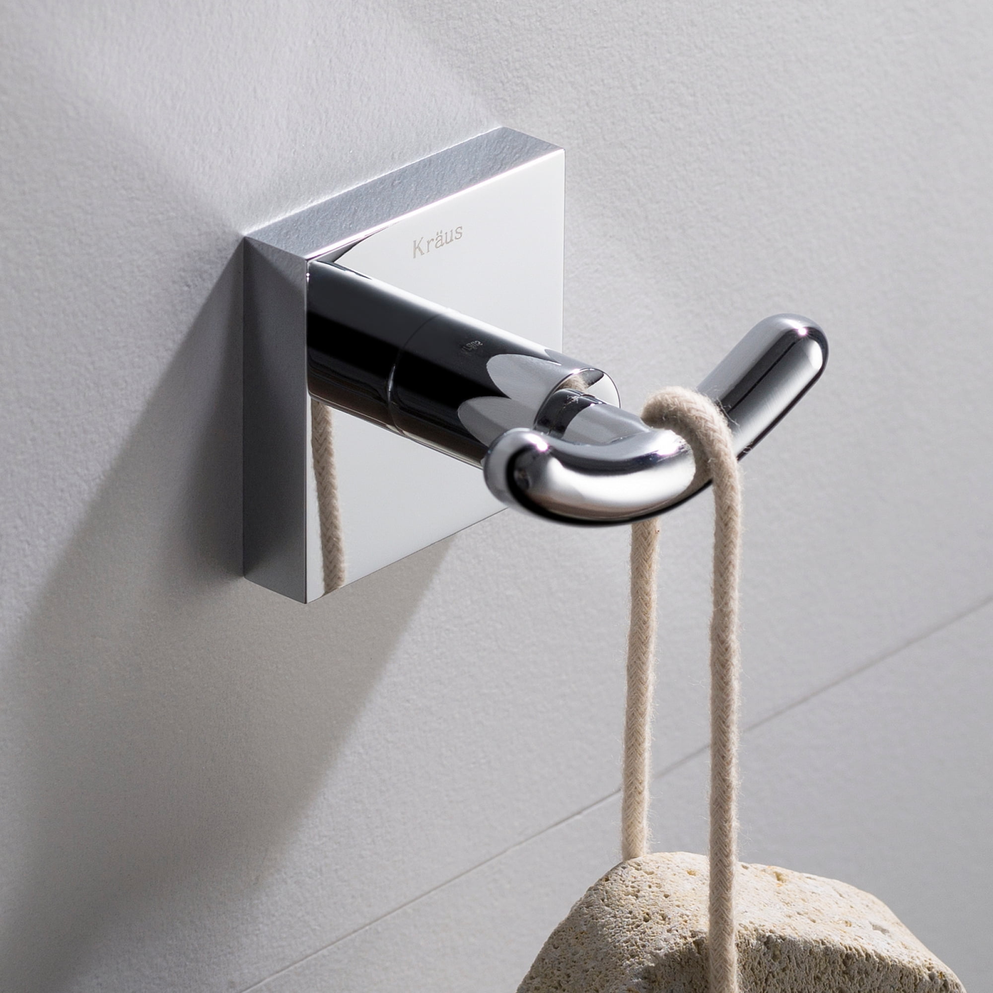 Kraus Bathroom Double Towel Hooks, Chrome - Walmart.com