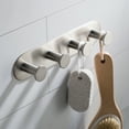 thumbnail image 1 of Kraus Bathroom Robe and Towel Hook with 4 Hooks, Brushed Nickel Finish, 1 of 8