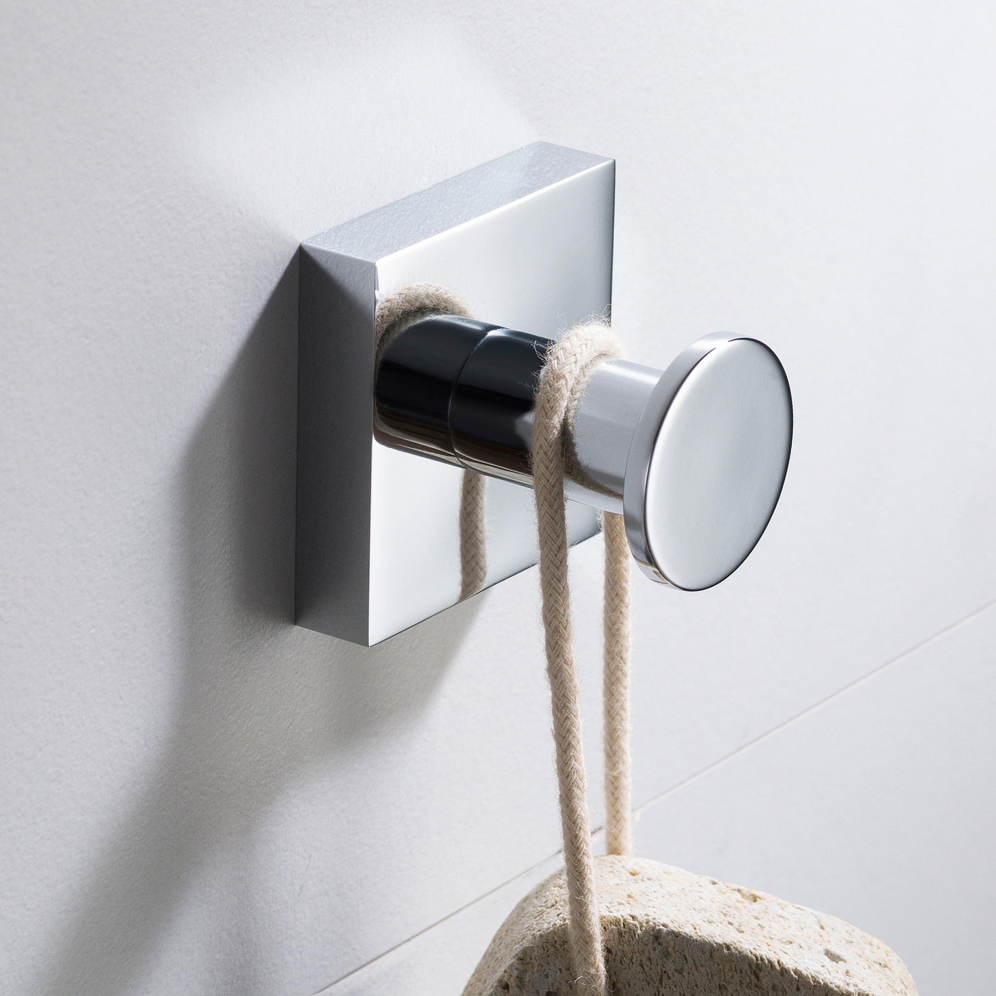 Ventus Chrome Wall Mounted Single Towel Hook