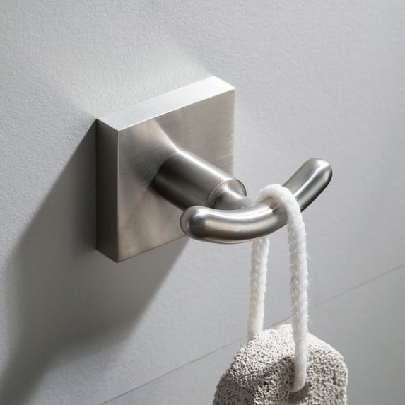 Kraus Bathroom Towel Hooks, Brushed Nickel Finish