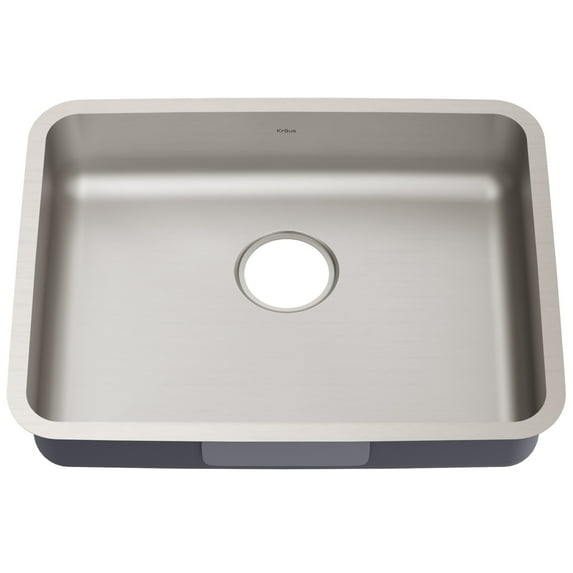 KRAUS Dex 25” Undermount 16 Gauge Stainless Steel Single Bowl ADA Kitchen Sink