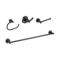 thumbnail image 1 of Kraus Elie 4-Piece Bath Hardware Set with 24-inch Towel Bar, Paper Holder, Towel Ring and Robe Hook in Matte Black, 1 of 10
