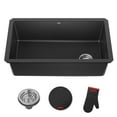 thumbnail image 1 of KRAUS Forteza 32” Undermount Single Bowl Granite Kitchen Sink in Black, 1 of 8