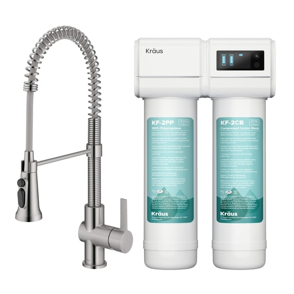 Kraus FS-1001-KFF-1691SFS Britt 1.8 GPM Single Hole Pre-Rinse Pull Down Kitchen Faucet -