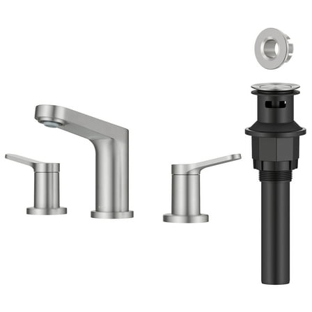 Kraus Fus-14103 Indy 1.2 GPM Widespread Bathroom Faucet - Spot Free Brushed Nickel