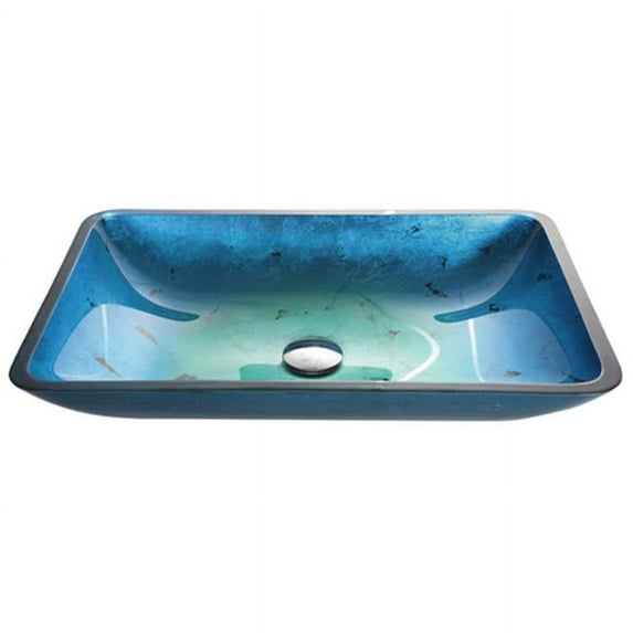 Kraus GVR-204-RE Galaxy Fire Blue 15mm Rectangular Glass sink