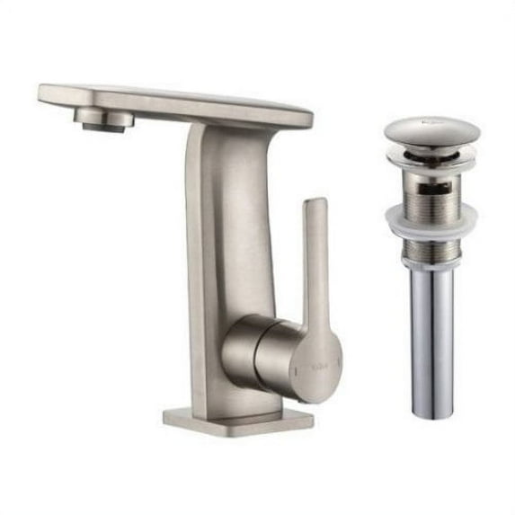 Kraus KEF-15401-PU16 Exquisite 1.2 GPM Deck Mounted Bathroom Faucet - Pop-up Drain Assembly Included