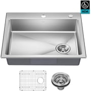 Kraus KHT641-25-5.5 Fairlane 25" Drop In Single Basin Stainless Steel Contemporary Kitchen