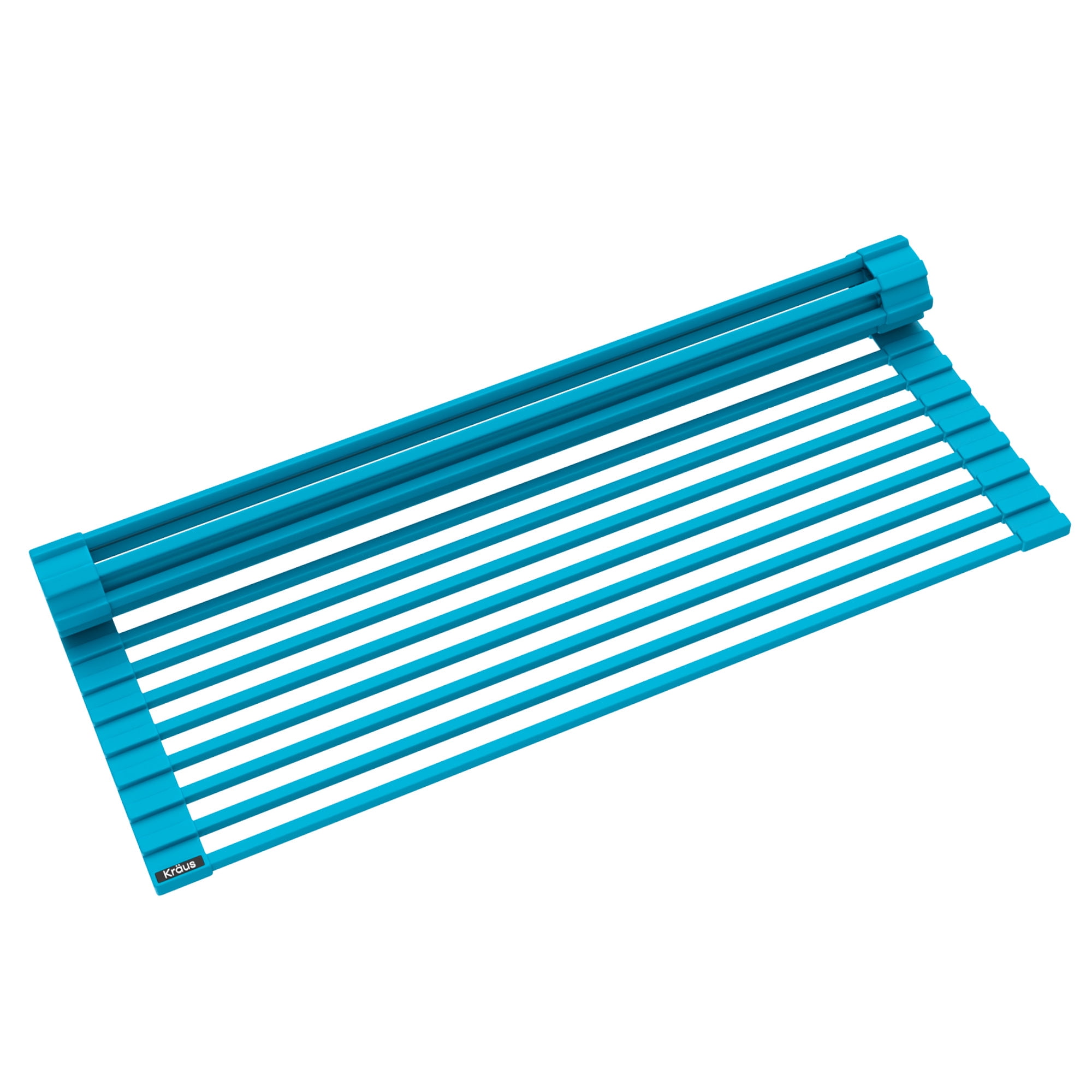 KRAUS Multipurpose Over Sink Roll Up Dish Drying Rack in Aqua Walmart