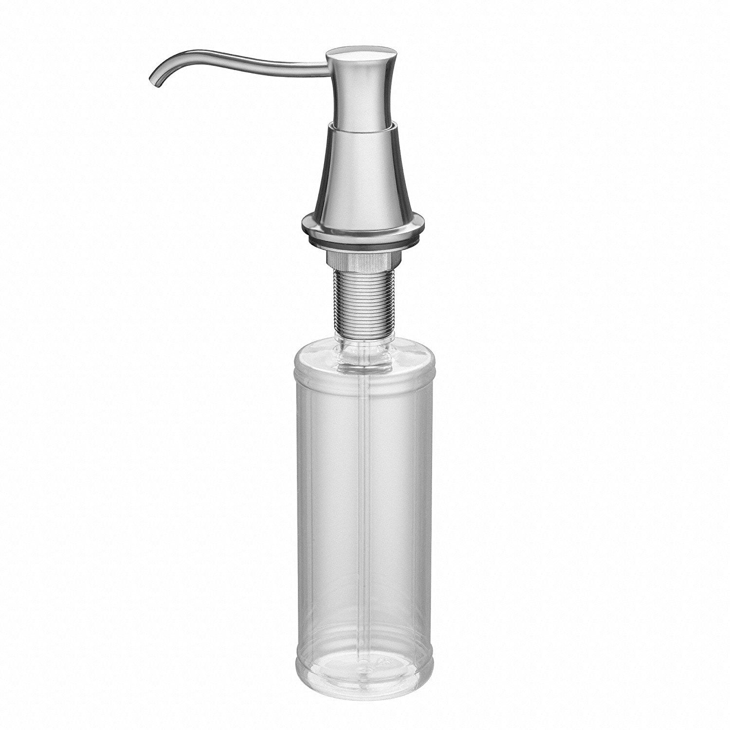 Built-In Solid Brass Soap Dispenser – 360° Spout, Brushed Nickel Finish, Easy Installation For Kitchen Or Bathroom