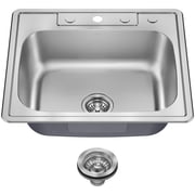 Kraus KTM101-25 Premier 25" Drop In Single Basin Stainless Steel Kitchen Sink - Stainless