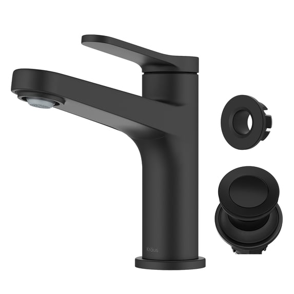 Kraus KBF-1411MB Indy 1.2 GPM Single Hole Bathroom Faucet - Black