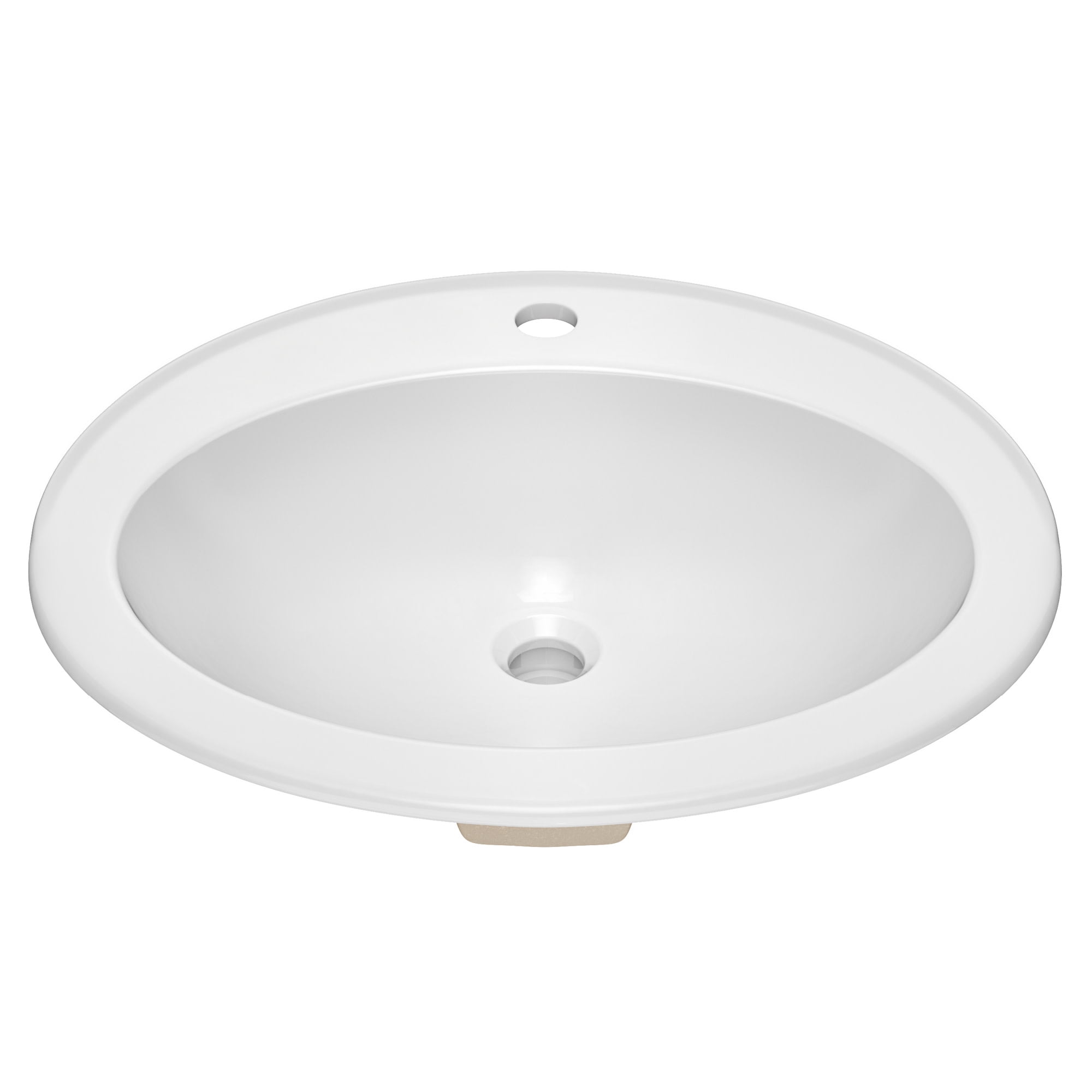 Elavo 22" White Ceramic Oval Drop-In Bathroom Sink