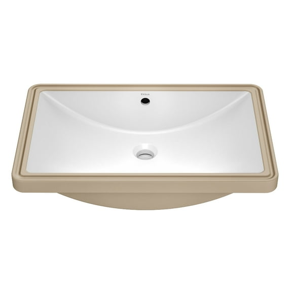 Kraus Kcu-243 Elavo 23" Rectangular Vitreous China Undermount Bathroom Sink - White