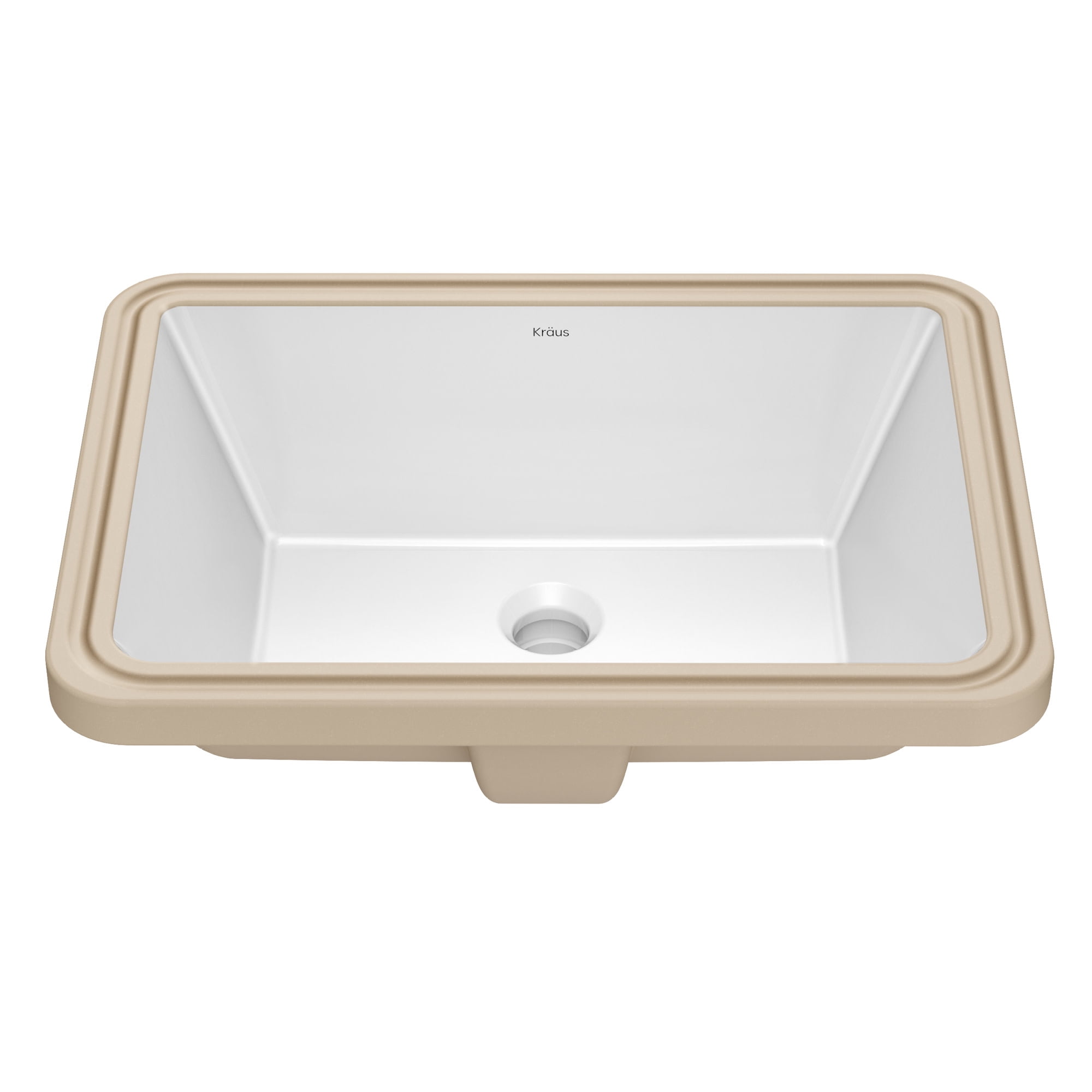 Kraus Elavo 20.25" White Ceramic Undermount Bathroom Sink