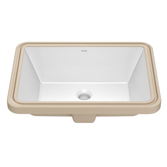 Kraus KCU-244 Elavo 20-1/4" Rectangular Vitreous China Undermount Bathroom Sink - White
