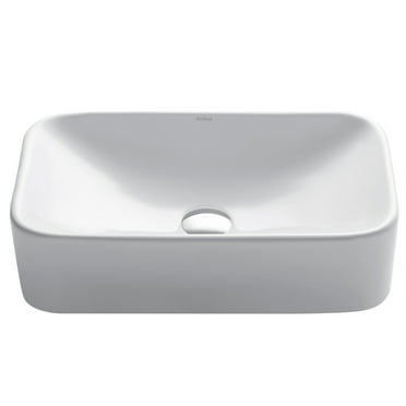Kraus Kcv-122-So 19-1/4" Ceramic Vessel Bathroom Sink Only - White