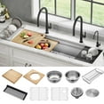 thumbnail image 1 of KRAUS Kore 57" Undermount Workstation 16 Gauge Single Bowl Stainless Steel Kitchen Sink with 10 Accessories, 1 of 7