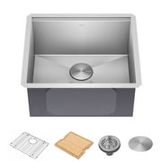 KRAUS Kore 21 Undermount Workstation 16 Gauge Single Bowl Stainless Steel Kitchen Sink with Accessories