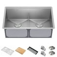 thumbnail image 1 of KRAUS Kore 30” Undermount Workstation 16 Gauge Stainless Steel Double Bowl Kitchen Sink with Accessories, 1 of 7