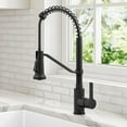 thumbnail image 1 of Kraus KPF-1693MB Britt 1.8 GPM Single Hole Pre-Rinse Pull Down Kitchen Faucet - Black, 1 of 7