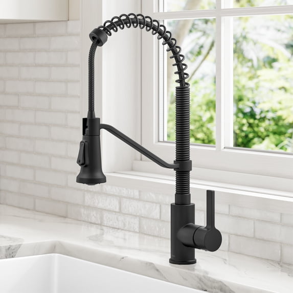 Kraus KPF-1693MB Britt 1.8 GPM Single Hole Pre-Rinse Pull Down Kitchen Faucet - Black