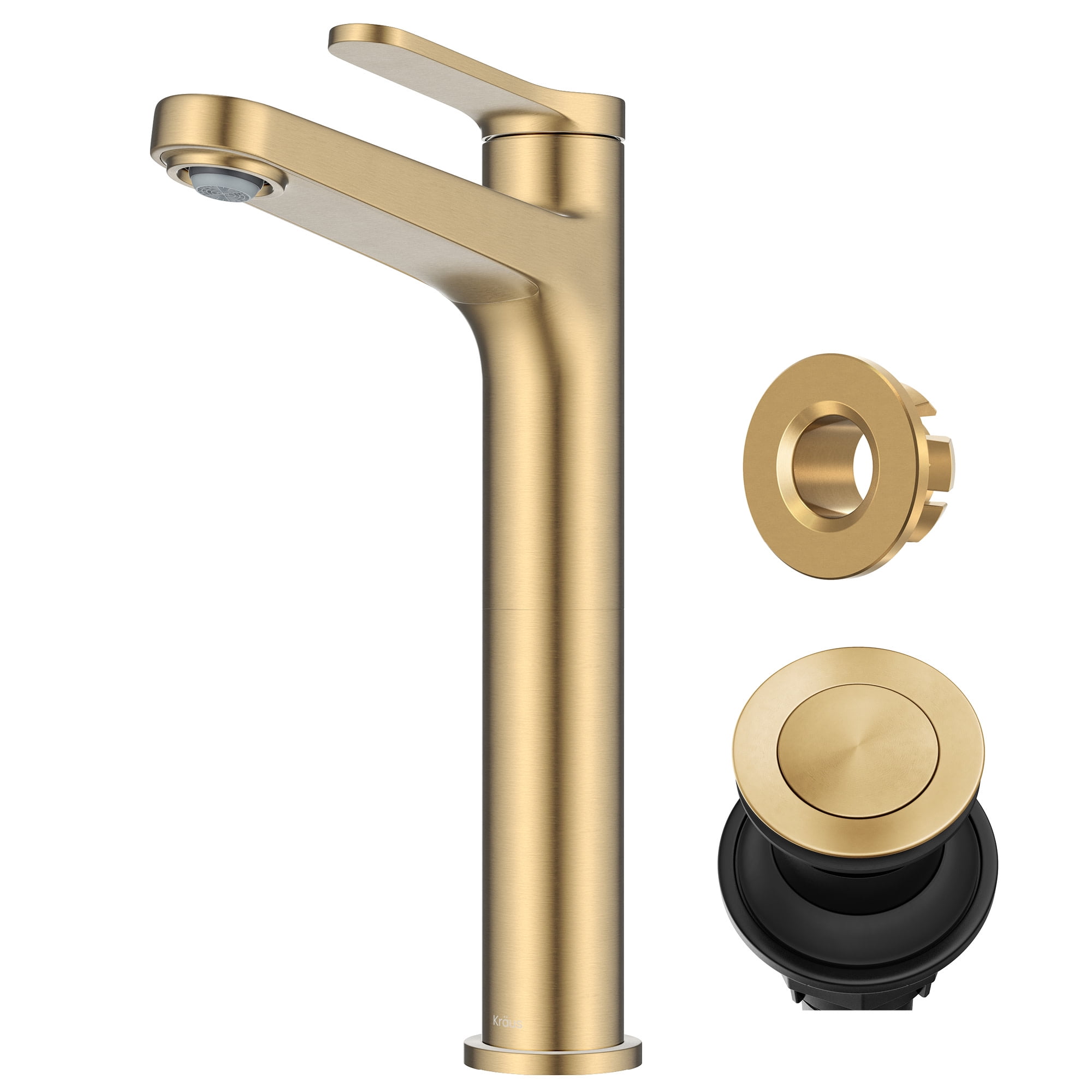 Kraus KVF-1200ORB Arlo Waschtischarmatur – Ölgeriebene Bronze, Elegant & Spritzwasserfrei