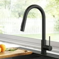 thumbnail image 1 of Kraus Oletto Contemporary Pull-Down Single Handle Kitchen Faucet in Matte Black, 1 of 14