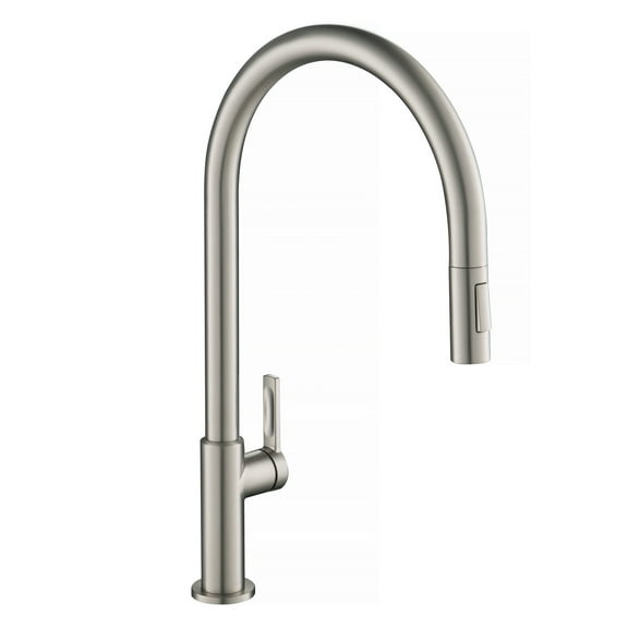 Oletto High-Arc Single Handle Pull-Down Kitchen Faucet in Spot Free Stainless Steel