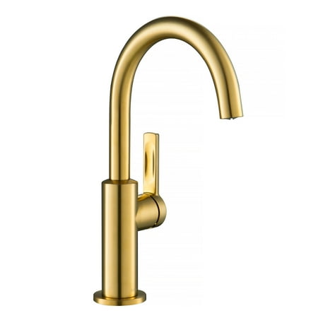 Kraus Oletto Single Handle Kitchen Bar Faucet in Brushed Brass