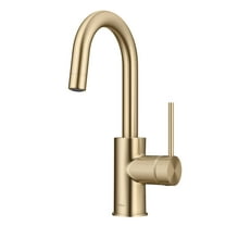 Kraus Oletto Single Handle Kitchen Bar Faucet with QuickDock Top Mount Installation Assembly in Spot Free Antique Champagne Bronze