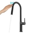 thumbnail image 1 of Kraus OlettoTall Modern Single-HandleTouch Kitchen Sink Faucet with Pull Down Sprayer in Matte Black, 1 of 18
