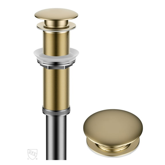 Kraus PU-L10BG Bathroom Sink Pop-Up Drain with Extended Thread in Brushed Gold