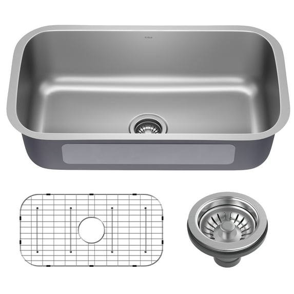 KRAUS Premier 32” Undermount 18-Gauge Stainless Steel Single Bowl Kitchen Sink