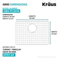 thumbnail image 1 of Kraus Stainless Steel Bottom Grid (19 5/8 x 13 3/4) for 24 Turino Fireclay Drop-In Undermount Kitchen Sink KFD1-24, 1 of 5