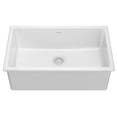 thumbnail image 1 of Kraus Turino 30 inch Drop-In Undermount Fireclay Single Bowl Kitchen Sink with Thick Mounting Deck in Gloss White, 1 of 13